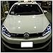 Spec-D Tuning LHP-GLF10JM-8V2-TM R8 Style Led Signal Halo Black Projector Headlights For Vw Golf Mk6 Gti