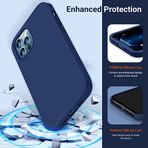 TORRAS iPhone 12 Pro Max Case, NonSlippery Liquid Silicone Rubber, 8FT