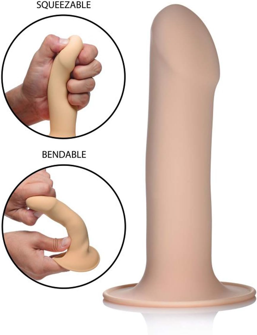 XR Brands Squeezable Phallic Dildo - Flesh, 0.268 kg - Image 3