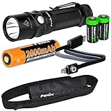 Fenix RC11 USB rechargeable 1000 Lumen CREE XM-L2 U2 LED Flashlight EDC with Fenix 18650 Li-ion battery , and 2 X EdisonBright CR123A Lithium back-up Batteries bundle