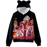 Lkmieos Alastor Cosplay Hoodie Crew Neck Pullover Sweatshirt 3D Printed Sweater