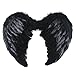 niceEshop(TM) Angel Feathers Wings Costume Fairy Fancy Ball for Halloween Christmas Holiday Party, Black, 18x14''