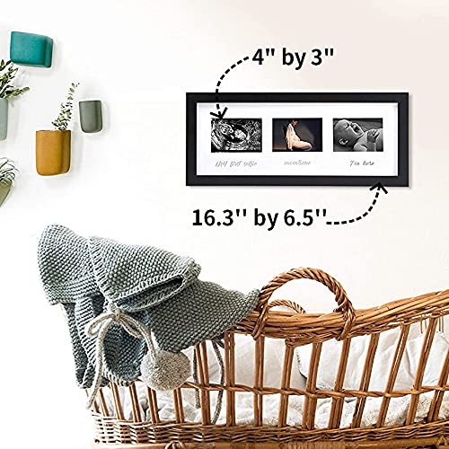 IHEIPYE Triple Sonogram Pregnancy Frame Baby Ultrasound Picture Frame
