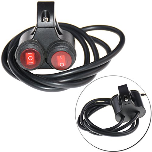 Motorcycle ATV Handlebar Double Control Button Switch Headlight Hazard Brake Fog Light ON OFF ON Switches With Indicator Light?#5