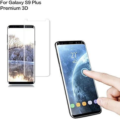 Galaxy S9 Plus Screen Proetctor, SpyKui HD 3D Clear Tempered Glass [Case Friendly] [Scratch Terminator] [Ultra Clear] [9H Hardness] Screen Protector for Samsung Galaxy S9 Plus