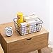 Metal Wire Storage Basket with Handles for Kitchen Food Pantry Papers Home Office Desk Shelf Bathroom Laundry Room Shelf Bedroom Bed Room, 2PCS (Black)