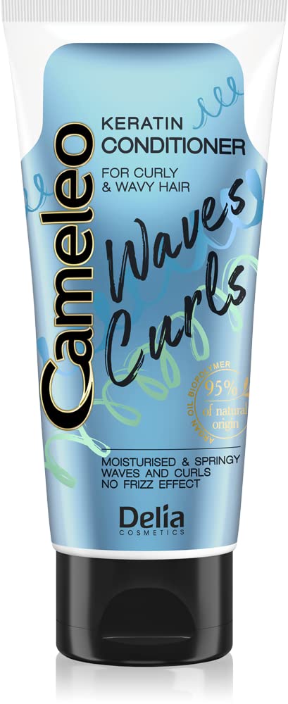 Cameleo - Waves & Curls - Conditioner- Keratin Hair Care Line for Curly and Wavy Hair - Keratin - Smooth and Bouncy Curls and Waves - Moisturizes, Regenerates - Smoothes - 200ml