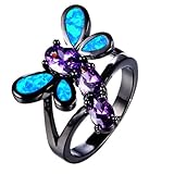 JBL Women Animal Blue Fire Opal Vintage Black Gold