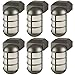 Paradise GL23877BK Solar Aluminum LED Post Cap Light for 4 x 4 Wood Posts (Black, 6 Pack)