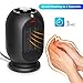 MRMIKKI Small Space Heater for Office, 1200W/700W Electric Heater for Home, Ceramic Heater with Fan, Tip-Over and Overheat Protection, 3s Quick Heating with Oscillation (Black)