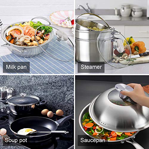 Stainless Steel Universal Dutch Oven Knob, Kitchen Cookware Lid Knobs