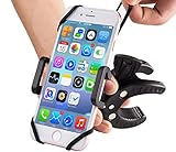 Bike & Motorcycle Phone Mount , Universal Mountain & Road Bicycle 360 Degree Handlebar Cradle Holder For iPhone 8 (5, 6s 6Plus, 7 7Plus,x), Samsung Galaxy or any Smartphone & GPS.( Black)