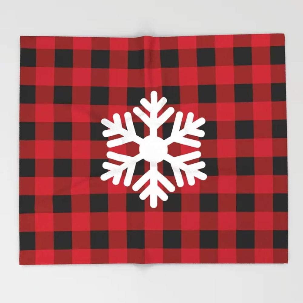 SHHSGZ Red Buffalo Check Snowflake 3d print novelty blanket double single blankets bed blanket mats blanket baby blanket kids blanket mattress bed throws bedspreads L