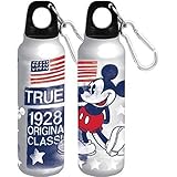 DISNEY TRUE AMERICAN CLASSIC MICKEY MOUSE 14OZ ALUMINUM WATER BOTTLE