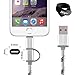Miger (3Pack) Apple Certified 6.5FT 2 in 1 Lightning and Micro USB Cable Nylon Braided Sync and Charging Cable Cord for iPhone, iPad /iPod and Samsung, Nexus, Nokia, Sony & more