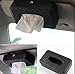 Besplore Luxury PU Leather Car Visor Tissue Holder Mount,Multi-use Paper Towel Slim Cover Case,Hanging Tissue Holder Case for Car Back Seat,Black