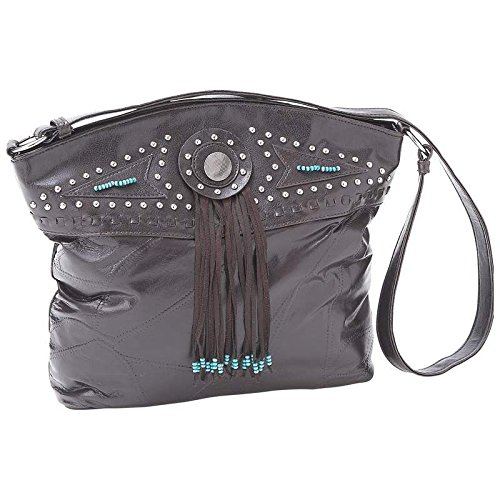 Womens Italian Stone Design Genuine Lambskin Leather Purse Handbag Bag