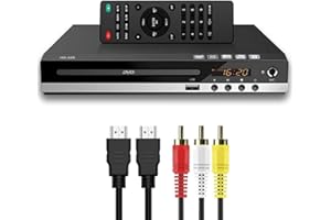 X W EI UNION HD DVD Player for TV CD Player for Home HDMI and RCA Cables Remote Control USB Input 1080p All Region Free Breakpoint Memory Support TV Monitor and Projector