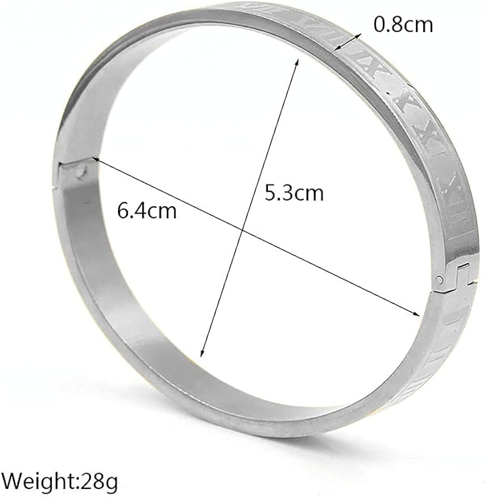 WFYOU 3PCS Stainless Steel Bracelets for Men Gold Roman Numeral Bangle Bracelet Twisted Cable Bracelet Adjustable Cuff Bracelet Mens Luxury Jewelry Bracelets Gifts: Clothing