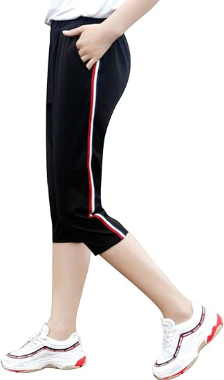 Amazon レディース 七分丈 ハーフ ラインパンツ スポーツ Crleisure ジャージ ライン入り スウェット 部屋着 レッドラインs カプリ クロップトパンツ 通販 Amazon レディース 七分丈 ハーフ ラインパンツ スポーツ Crleisure ジャージ ライン入り スウェット 部屋着 レッドラインs カプリ クロップトパンツ 通販