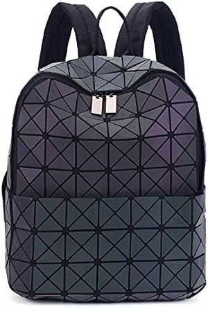 Ladies Backpack Luminous Shining Geometric Triangle Little Girl Backpack Style B
