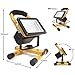 LANFU 30W 36LED Work Light with Stand,IP65 Waterproof Flood Light, Brightness Adjustable,Super Bright Portable Cordless Job Site Worklight for Garage Workshop Car Construction Outdoor Lighting Yellow