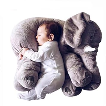 Missley Grey Elephant Stuffed Plush Toy Large Animal Pillows Soft