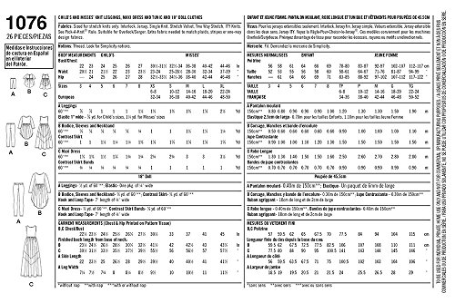 SIMPLICITY 1076 Child's & Misses' Maxi Dress & 18" Doll Clothes Sewing Template, Size A (3-8/XS-XL)