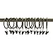 Ivilon Curtain Rings - Set of 14 Decorative Drapery Rings Curtain Clip Rings with Strong Clips 2