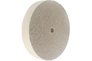 JUNLIXN 8" x 1" Hard Wool Buffing Wheel - 5/8 Inch Arbor Hole Compressed Wool Felt Buffing Polishing Wheels for Bench Grinder/Die Grinder
