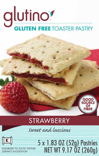 Glutino gluten free toaster pastry, strawberry, 1.83 oz…