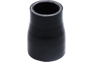 MAYSPARE Universal automotive silicone hose, straight reducer, I.D. 1.5" to 2" (38mm to 51mm), Length 3" (76mm), thickness 0.18" (4.5mm), 80PSI max pressure