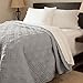 Bedford Home Solid Color Bed Quilt - King - Silver
