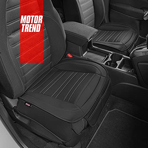 Motor Trend Seat Covers for Cars Trucks SUV, Faux Leather 2Pack Black