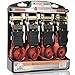 Ratchet Tie Down Straps | 4 pk Heavy-Duty Professional Strength | Built Stronger to Work Harder | Rubber Handle & 180° Hooks | Cargo Straps for Moving Motorcycle, Kayak, Truck, Trailer and Boat