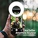 Auxiwa Clip On Ring Light for Camera [Rechargeable Battery] Selfie LED Camera Light with 36 LED for Smart Phone Camera, Round Shape, Black