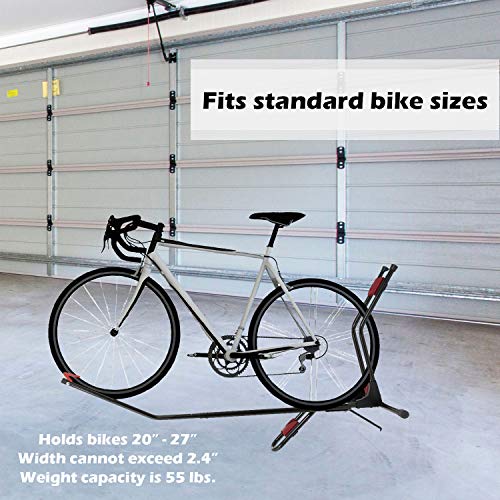 Houseables Bike Rack Wall, Bikes Stand Floor, 47.9”x25”, 1 Pk, Black
