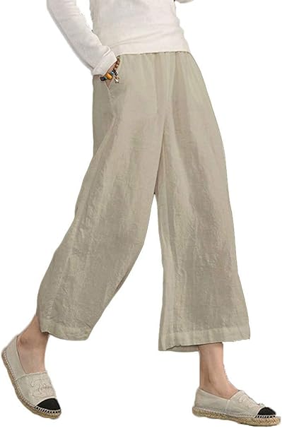 linen capri pants plus size