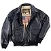 Landing Leathers Men's Air Force A-2 Leather Flight Bomber Jacket - Big 3XL Black