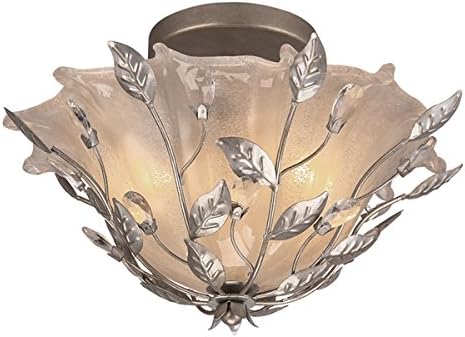 Portfolio 15 87 In W Brushed Nickel Etched Glass Shade With