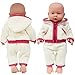 Rifi High Simulation Baby Doll's Clothes Jacket Suit Red for 14-16 inches Dolls