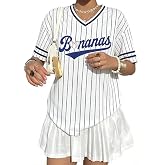 Baseball Jersey Shirts for Women Baseball V Neck Shirts | Funny Game Day Sport Fan Short Sleeve Shirt,Oversized Baseball Graphic Tess