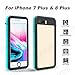 EFFUN iPhone 7 Plus/8 Plus Waterproof Case, IP68 Certified Waterproof Underwater Cover Dirtproof Snowproof Shockproof Case with Cell Phone Holder, PH Test Paper, Stylus Pen and Float Strap Aqua Blue