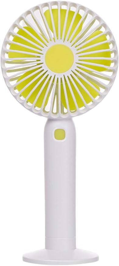 Juner Mini Handheld Fan, Personal Portable Desk Table Standable Fan with USB Rechargeable Cooling Electric Fan for Office Room Outdoor Household Traveling (White)