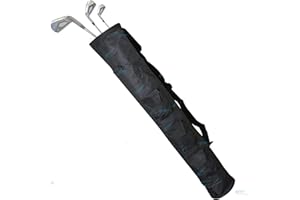 YNR Pencil Golf Club Ball Bags Three Pockets H-34 Inch D-5 Light Weight Equipment Bag Ideal for Golf Course & Travel (Black)
