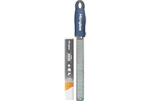 Microplane Premium Classic Zester Grater - Denim Blue, 12.6 x 1.38 x 1.18 inches (Denim Blue)