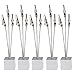 Cube Base 3-Branch Tree Style Memo/Card/Paper/Photo Holder Table Number Holder for Wedding Party Pack of 5 (Silver)