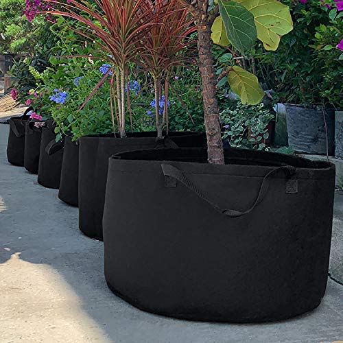 Pureworthy 15 Gallon Grow Bags Aeration Fabric Pots Heavy Duty