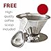 Pour Over Coffee Dripper with Coffee Scoop -- Reusable Permanent Drip Coffee Maker