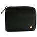 Alpine Swiss RFID Blocking Mens Leather Wallet Zip Around ID Card Window Bifold